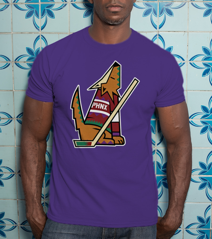 Phnx Locker Merch PHNX Howling Coyote Hockey Stick T-Shirt