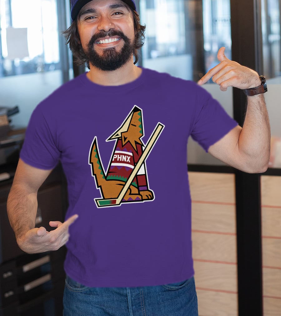 Phnx Locker Merch PHNX Howling Coyote Hockey Stick T-Shirt