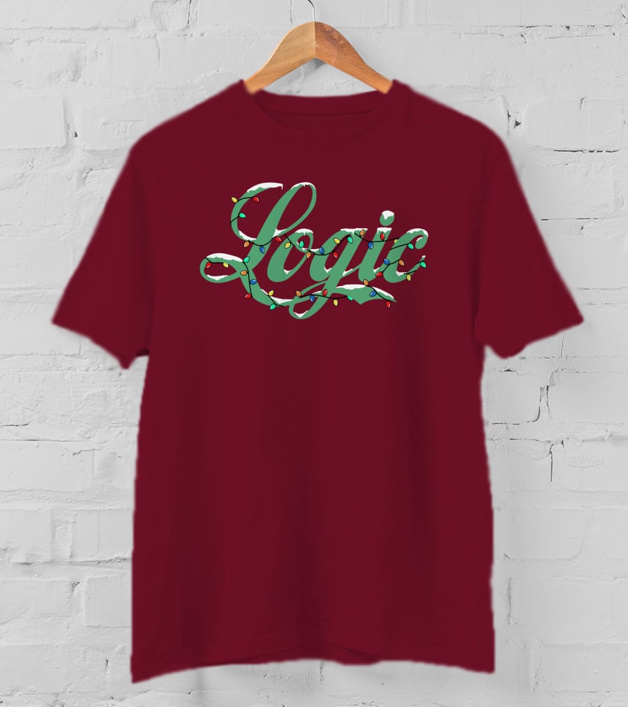 Logic Merch Holiday Lights Script Collection T-Shirt