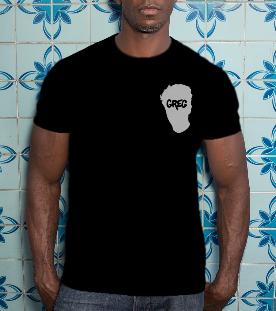 Danny Gonzalez Merch Greg Text Silhouette Pigment Dyed T-Shirt