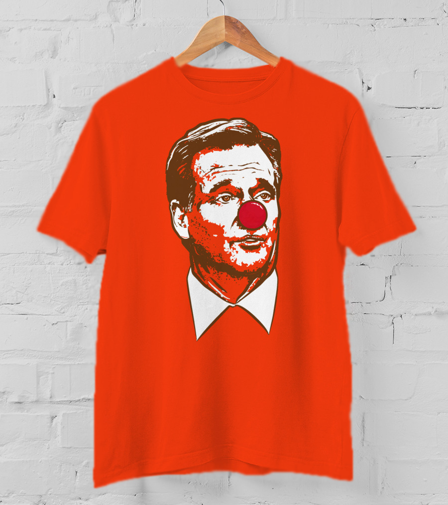 Cle Clown NFL Roger Goodell Red Nose Satire T-Shirt
