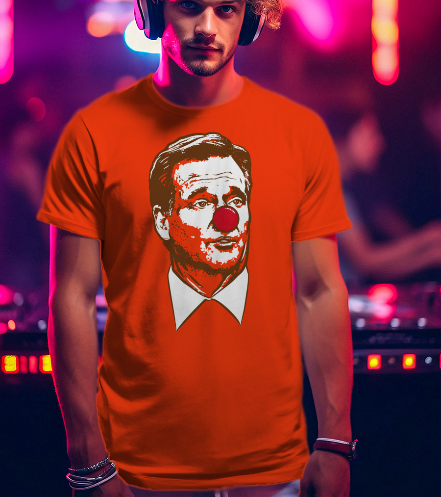 Cle Clown NFL Roger Goodell Red Nose Satire T-Shirt