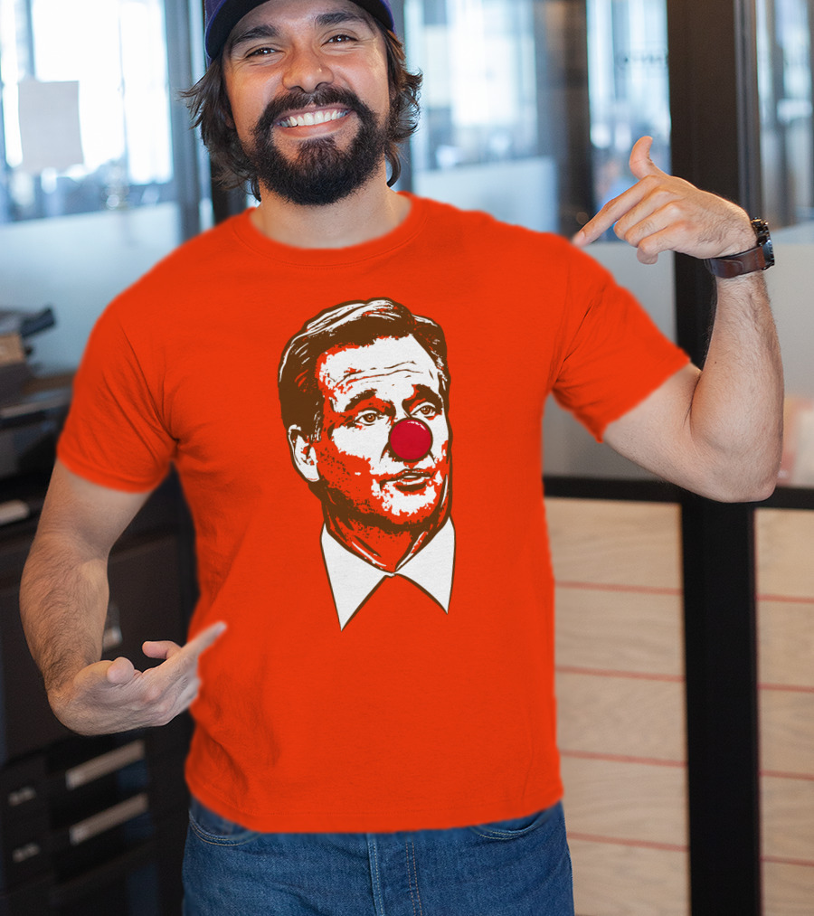 Cle Clown NFL Roger Goodell Red Nose Satire T-Shirt