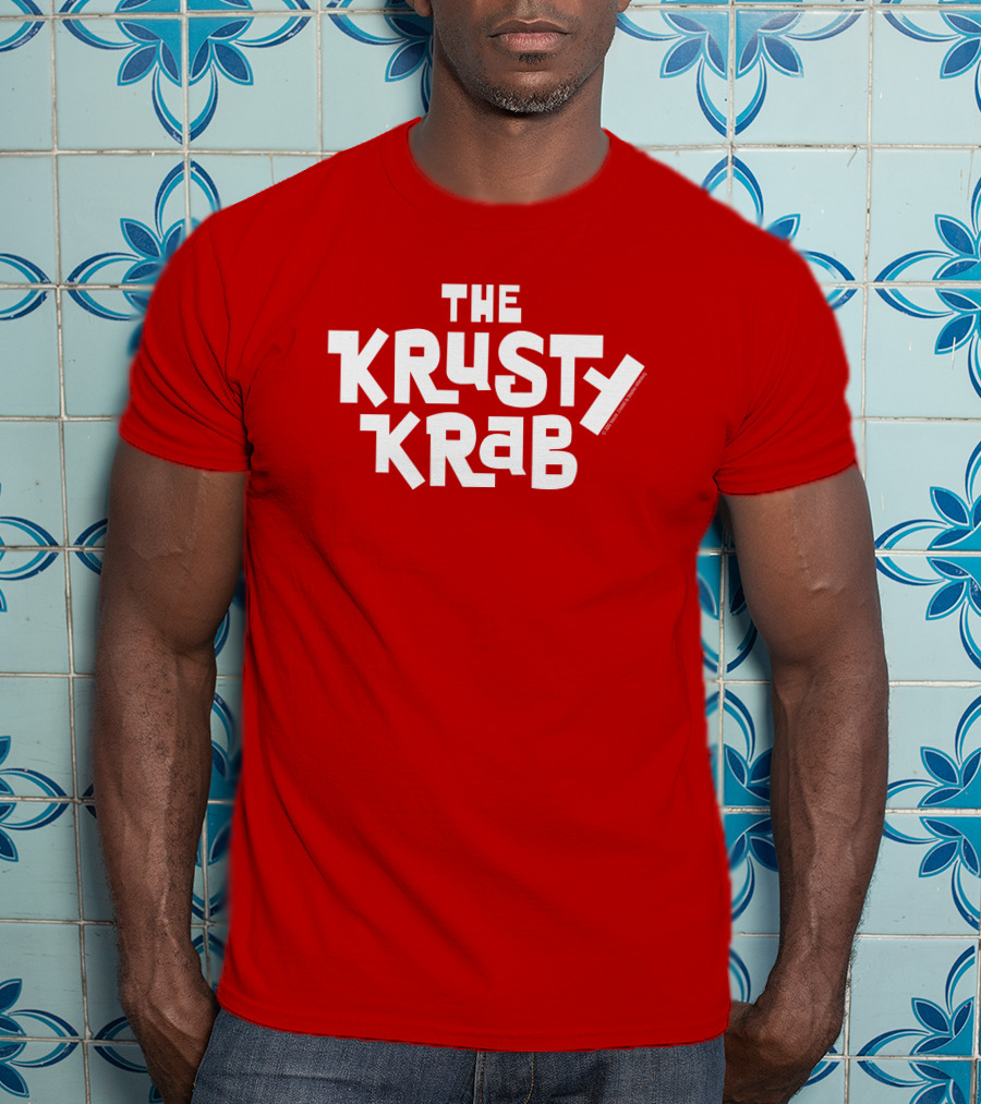 Joe Burrow The Krusty Krab Spongebob Squarepants Crossover Patrick Star Football NFL Cincinnati Bengals Cartoon Network Nickelodeon T-Shirt
