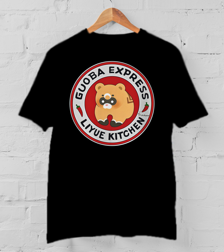 Guoba Express Liyue Kitchen Cute Panda Logo Jackie Lastra T-Shirt