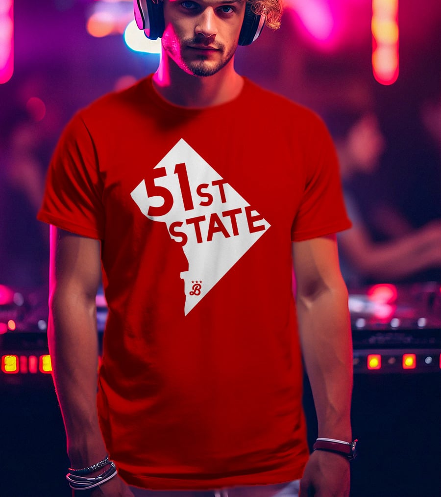 Juan Soto 51St State Wear Bailiwick Washington DC 51st State Outline T-Shirt
