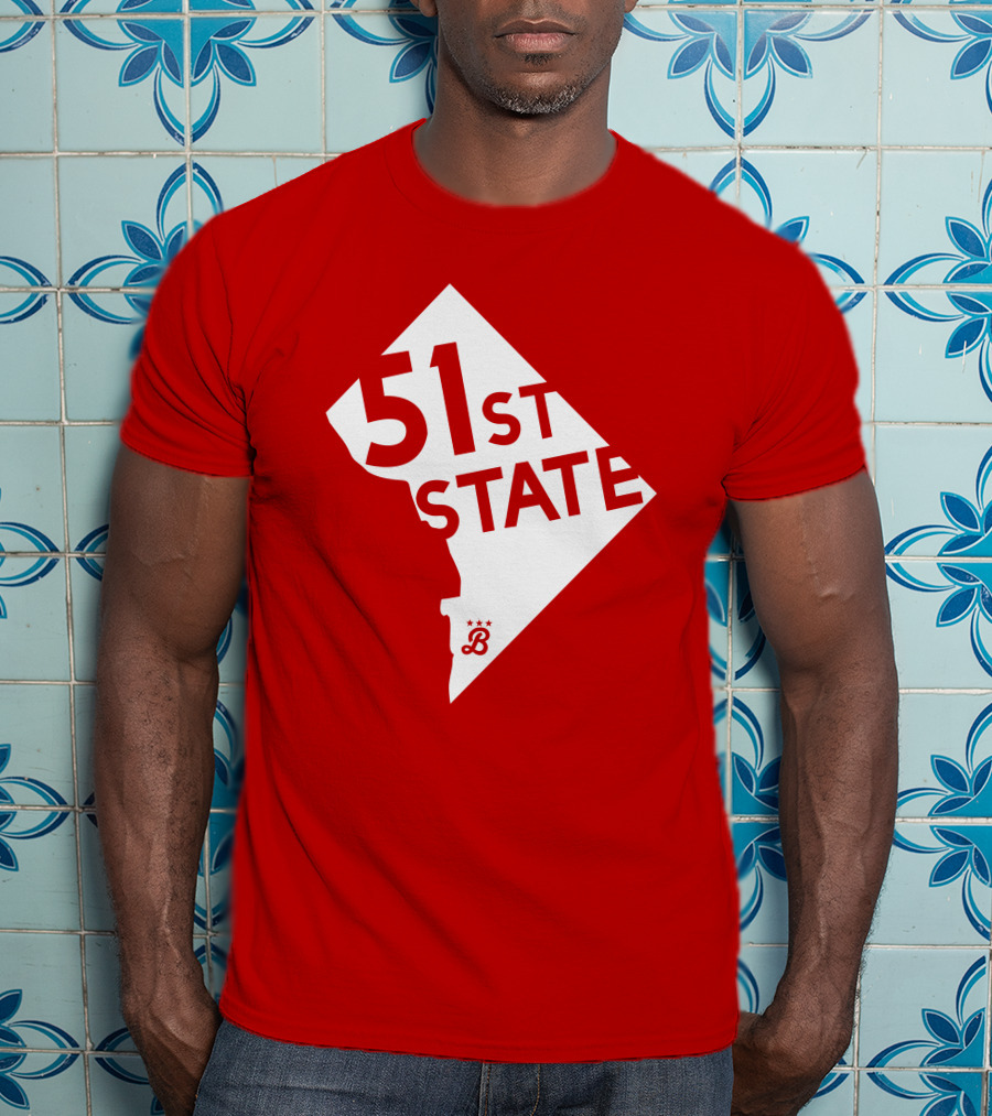 Juan Soto 51St State Wear Bailiwick Washington DC 51st State Outline T-Shirt