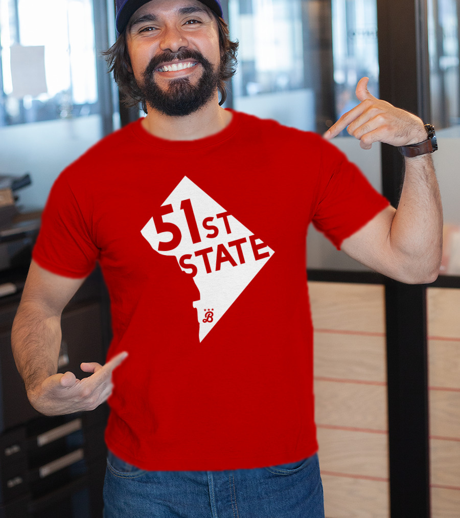 Juan Soto 51St State Wear Bailiwick Washington DC 51st State Outline T-Shirt