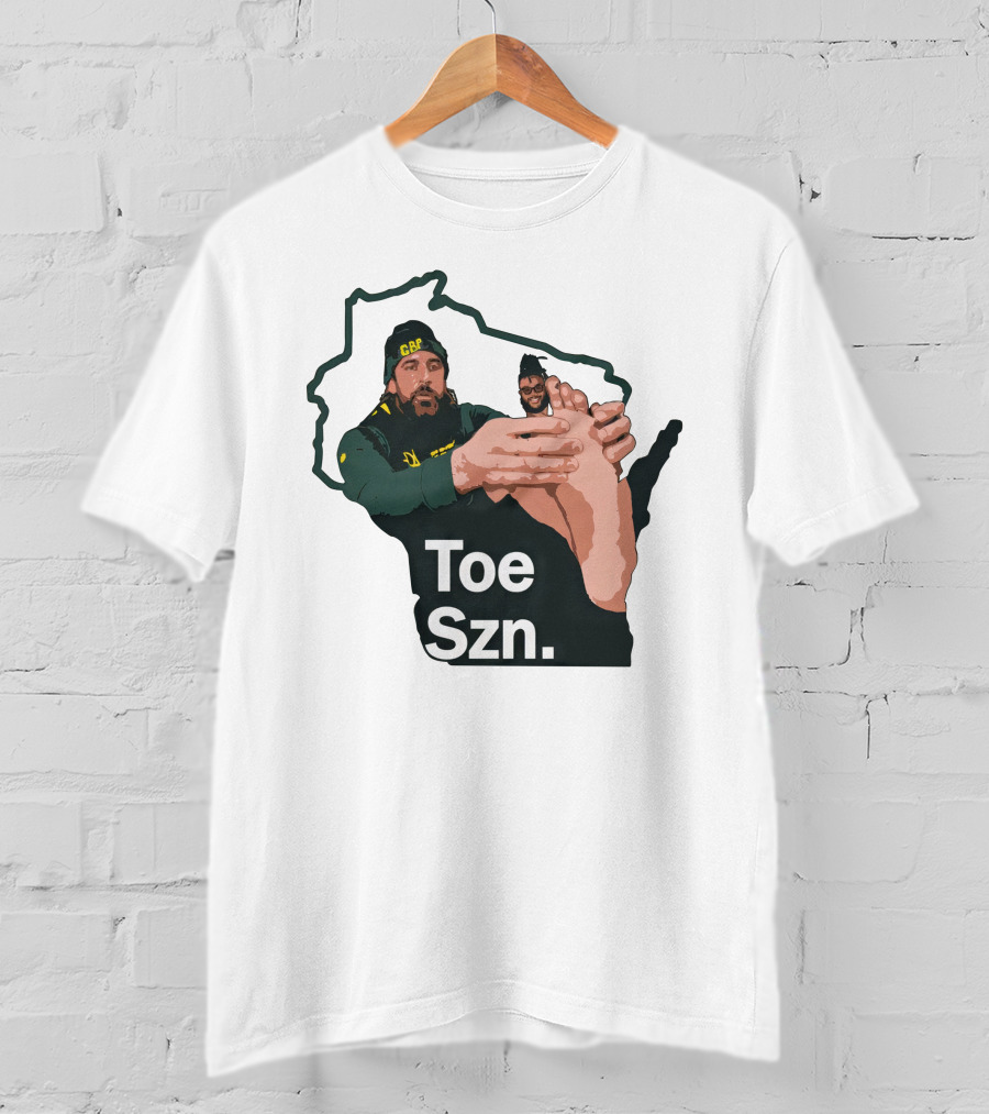 Kurt Benkert Aaron Rodgers Toe Szn GBP Wisconsin Outline T-Shirt