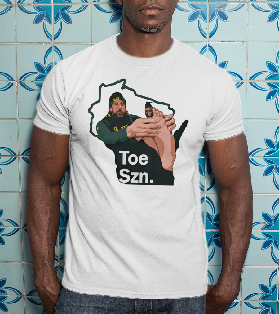 Kurt Benkert Aaron Rodgers Toe Szn GBP Wisconsin Outline T-Shirt