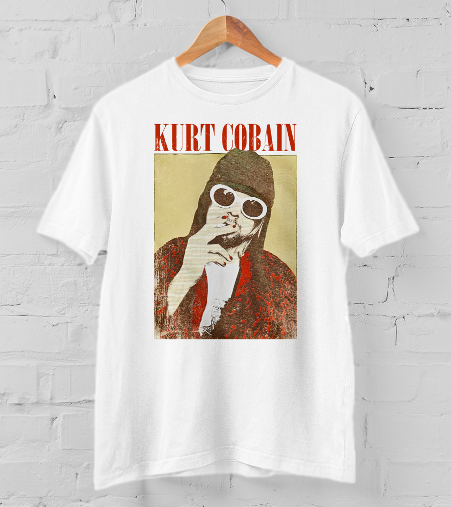 Kurt Cobain Iconic Style Sunglasses T-Shirt