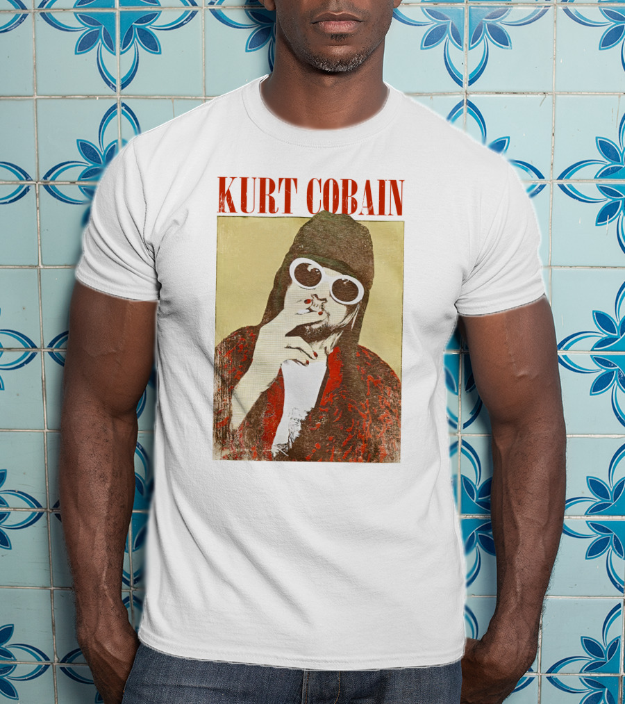 Kurt Cobain Iconic Style Sunglasses T-Shirt