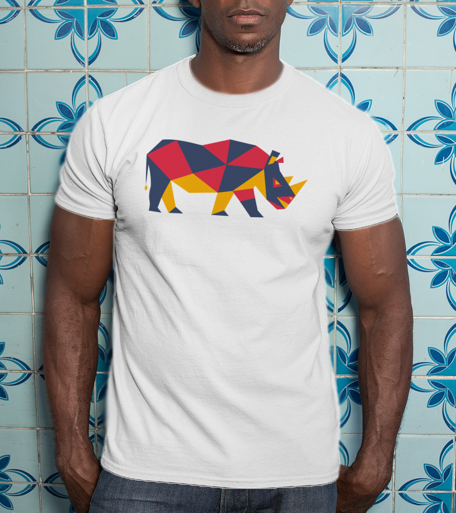 Kevin Pietersen Sorai Shop Rhino Geometric Multicolor T-Shirt