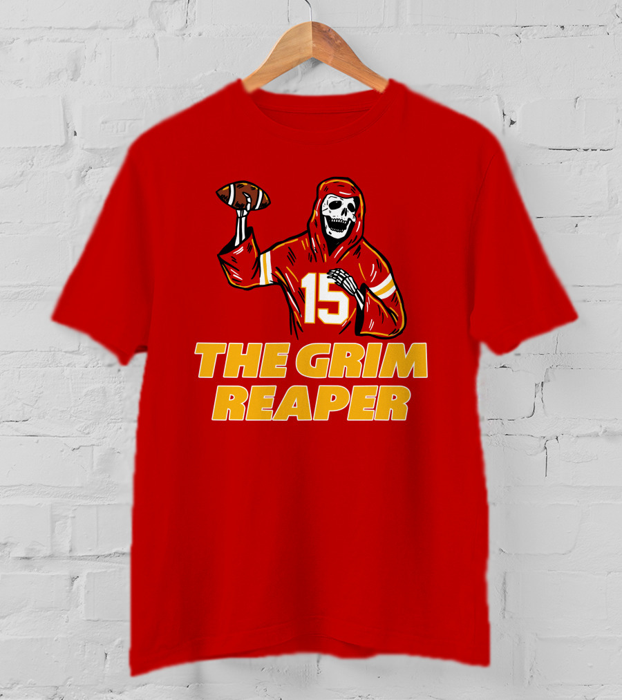 The Grim Reaper 15 Patrick Mahomes KC Chiefs T-Shirt