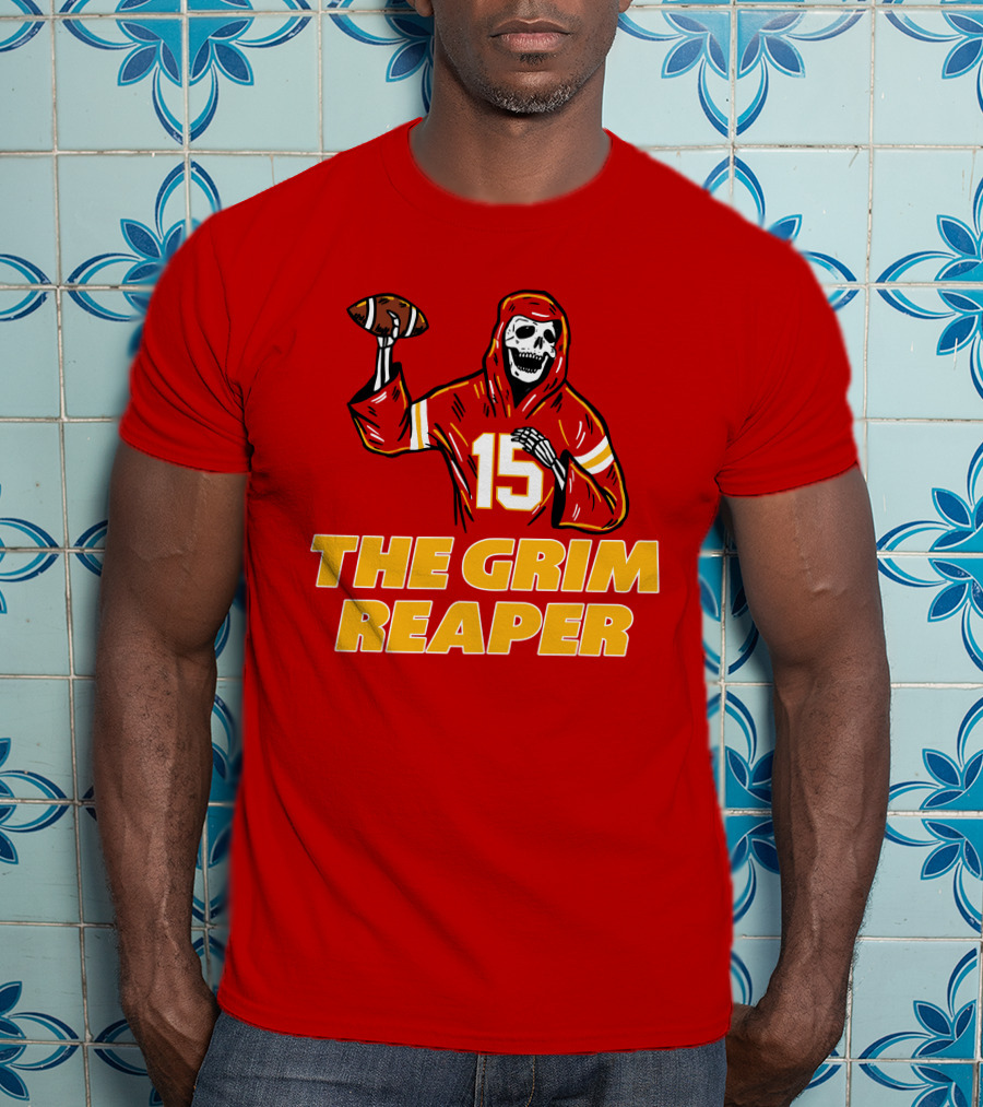 The Grim Reaper 15 Patrick Mahomes KC Chiefs T-Shirt