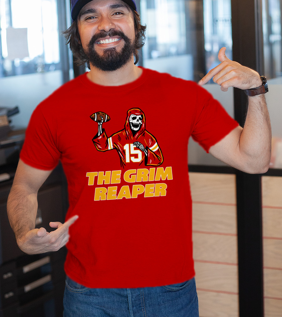 The Grim Reaper 15 Patrick Mahomes KC Chiefs T-Shirt