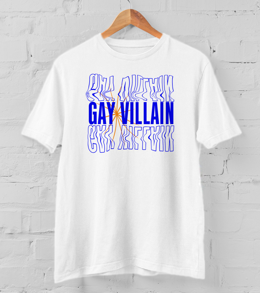 Gay Villain Reflections With Starburst Motif T-Shirt