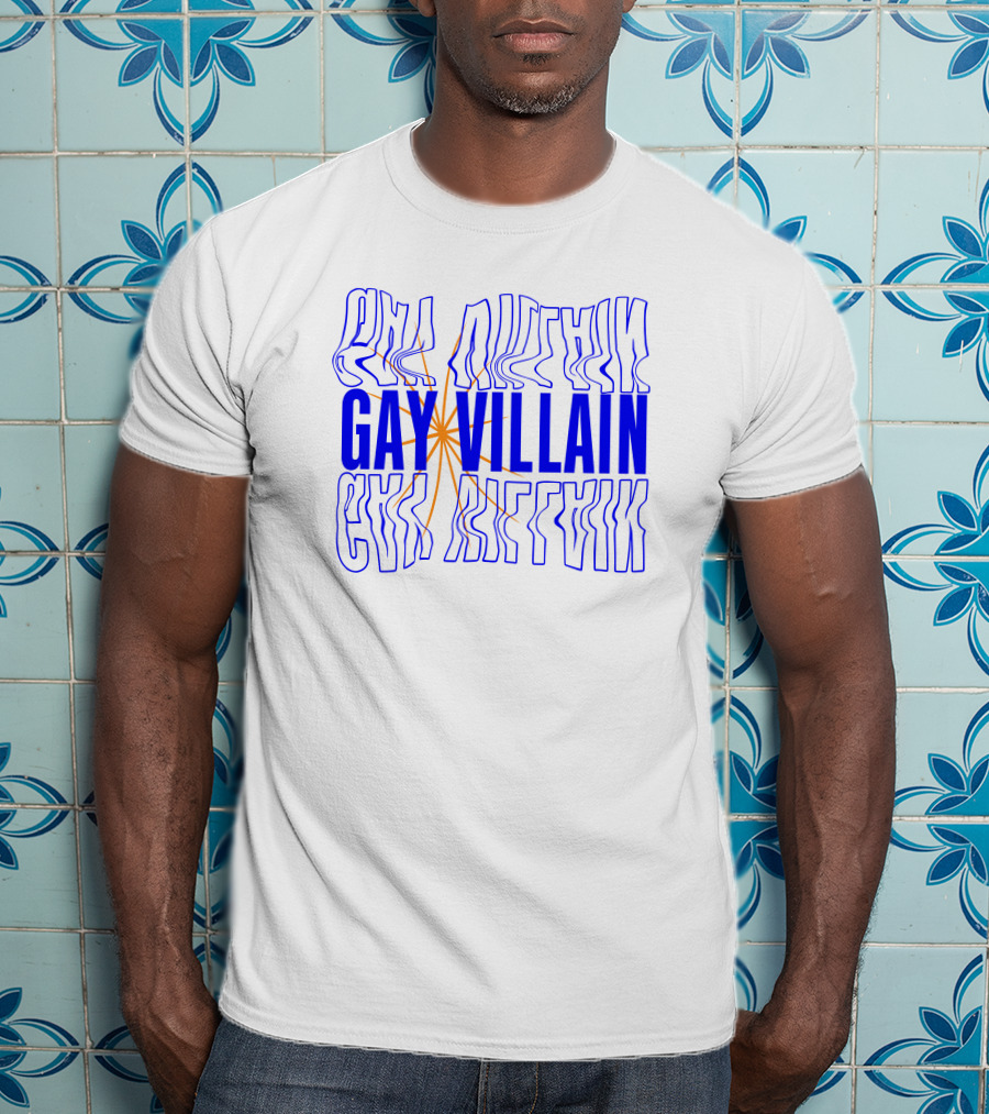Gay Villain Reflections With Starburst Motif T-Shirt