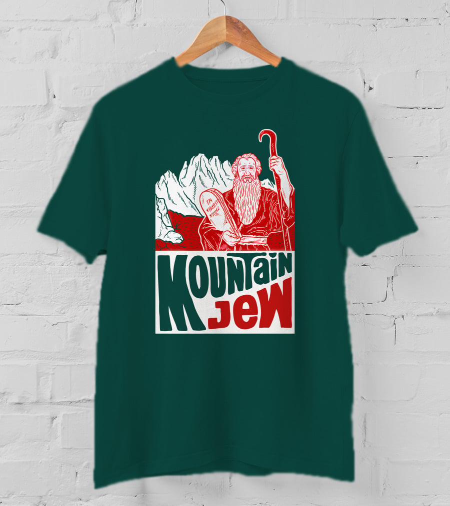 Mountain Jew Moses Holding Ten Commandments Ted Stout Tedstout5 T-Shirt