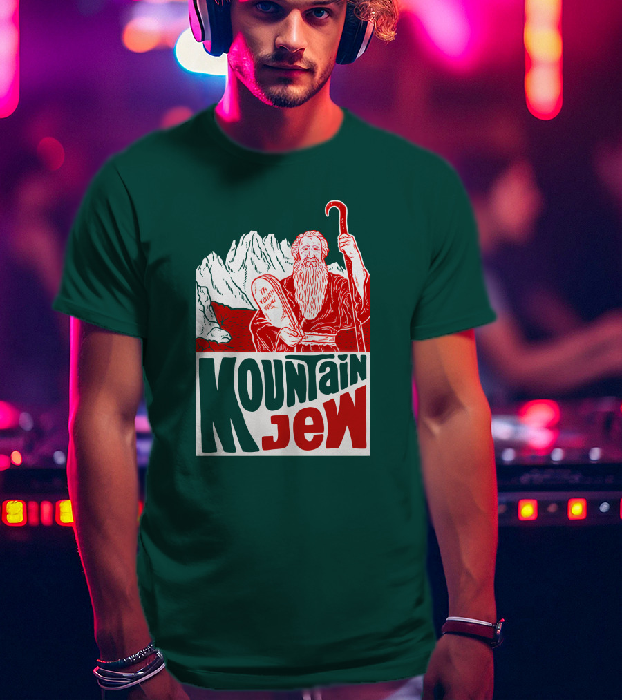 Mountain Jew Moses Holding Ten Commandments Ted Stout Tedstout5 T-Shirt