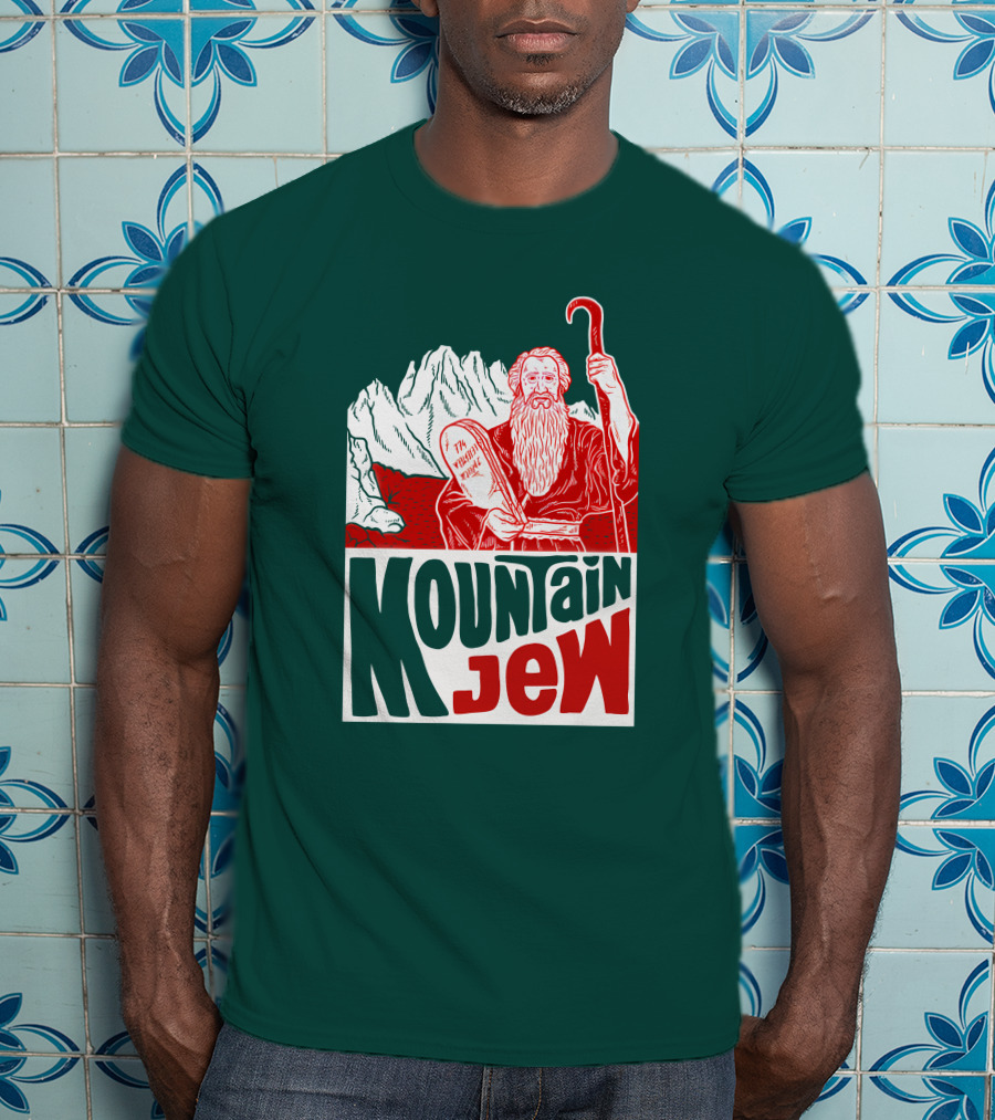 Mountain Jew Moses Holding Ten Commandments Ted Stout Tedstout5 T-Shirt