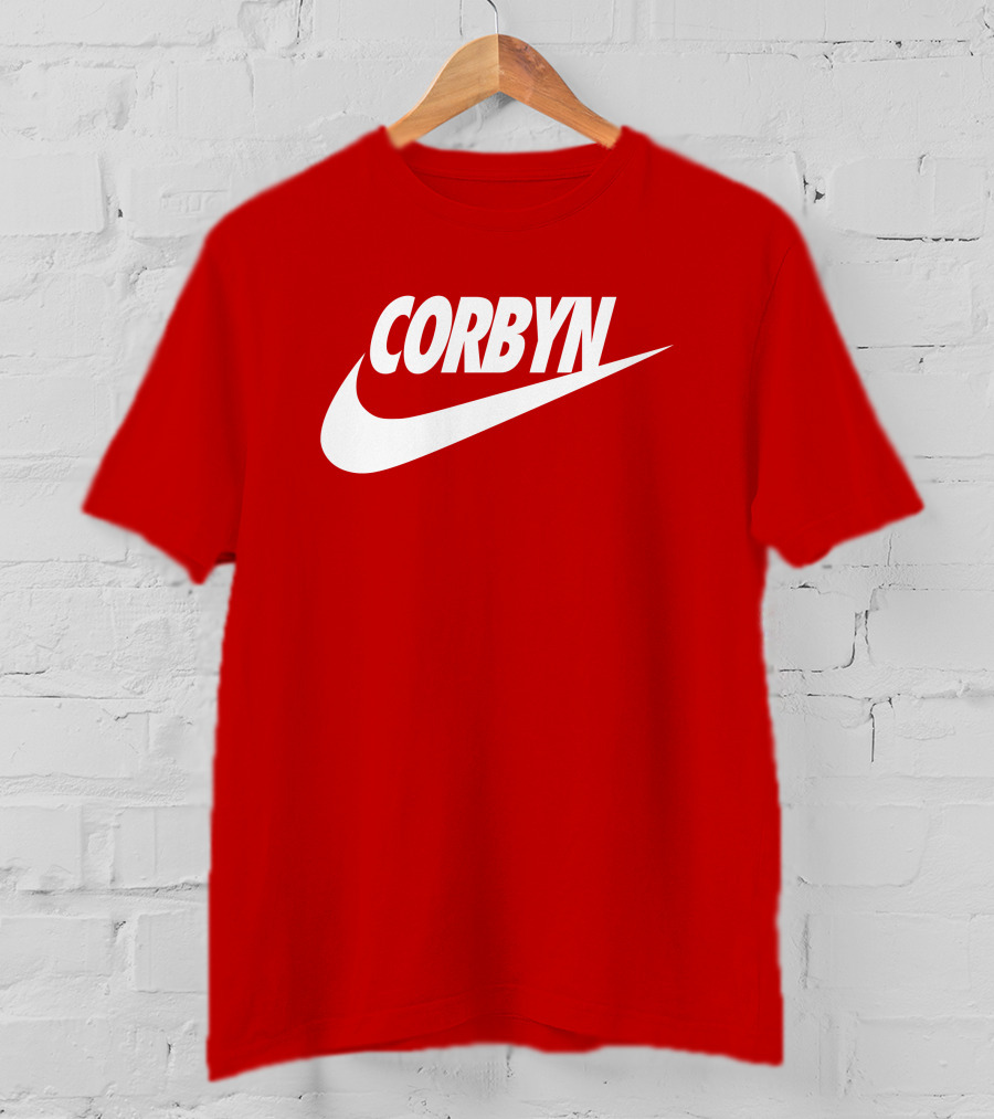 Corbyn Swoosh Parody Red T-Shirt