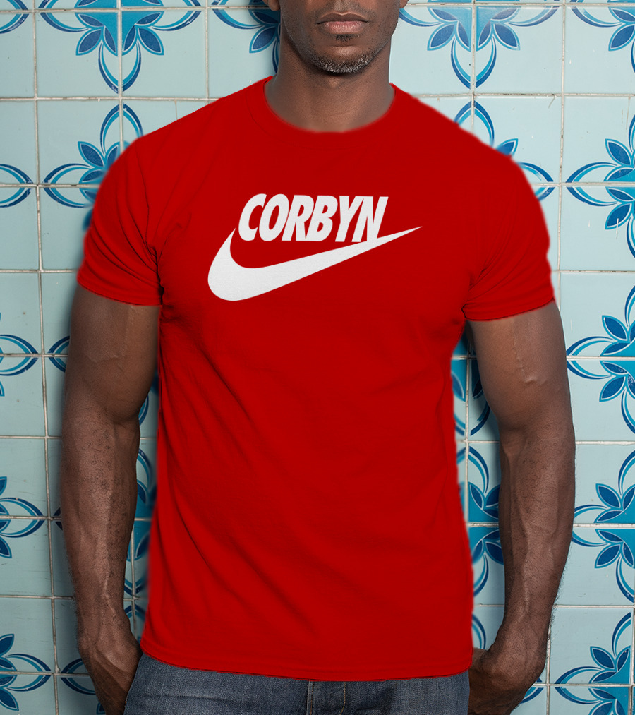 Corbyn Swoosh Parody Red T-Shirt