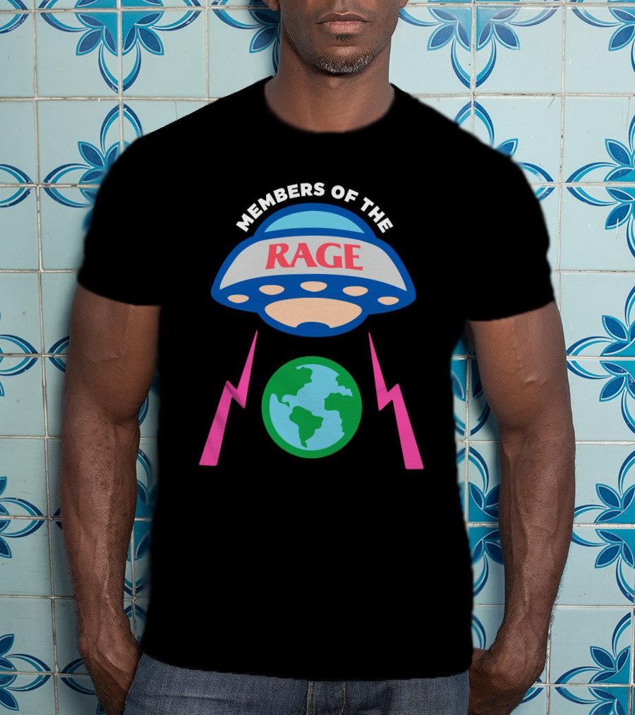 Members Of The Rage UFO Earth Lightning Bolt Kid Cudi T-Shirt