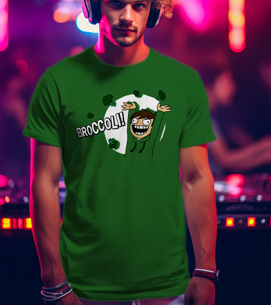 Eddsworld Broccoli Enthusiastic Character T-Shirt