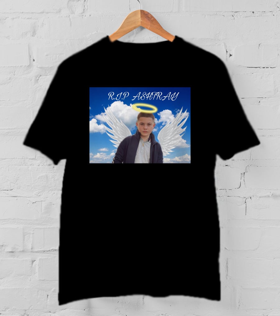 R.I.P. Ashtray Angel Wings Based Savage T-Shirt