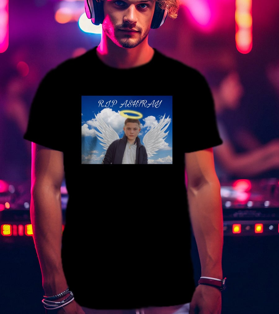 R.I.P. Ashtray Angel Wings Based Savage T-Shirt