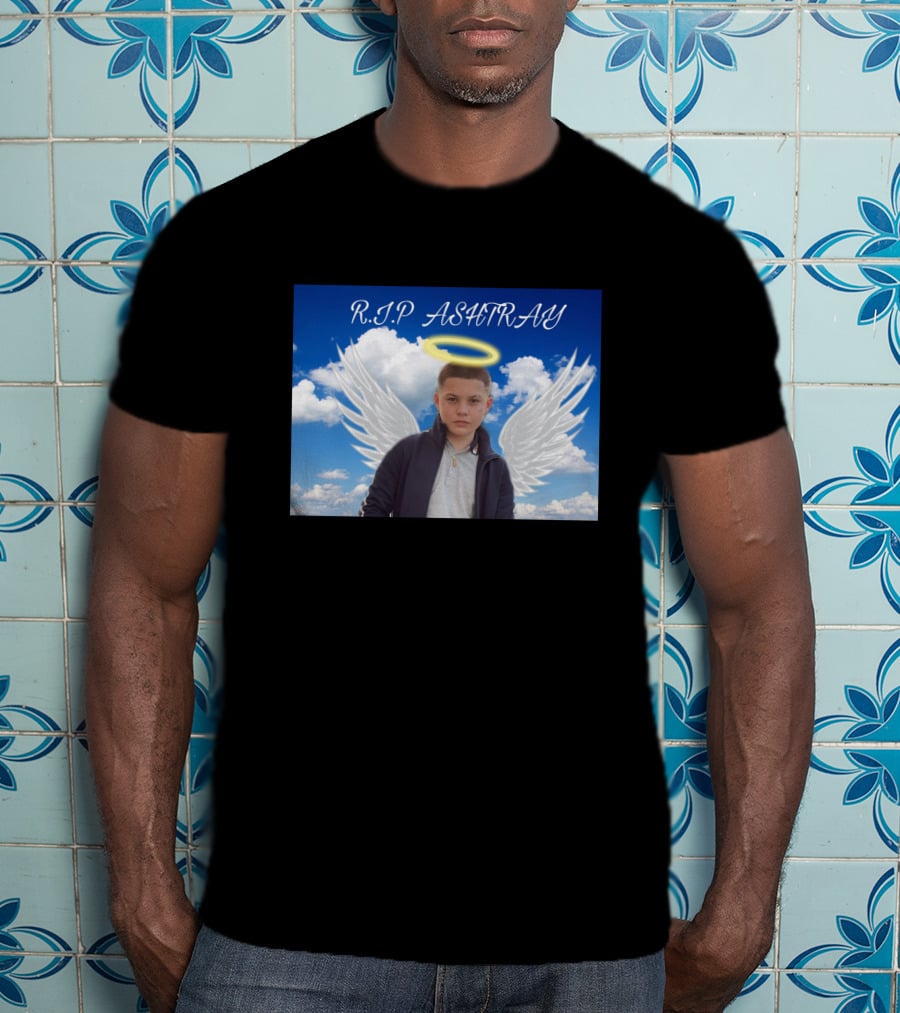 R.I.P. Ashtray Angel Wings Based Savage T-Shirt