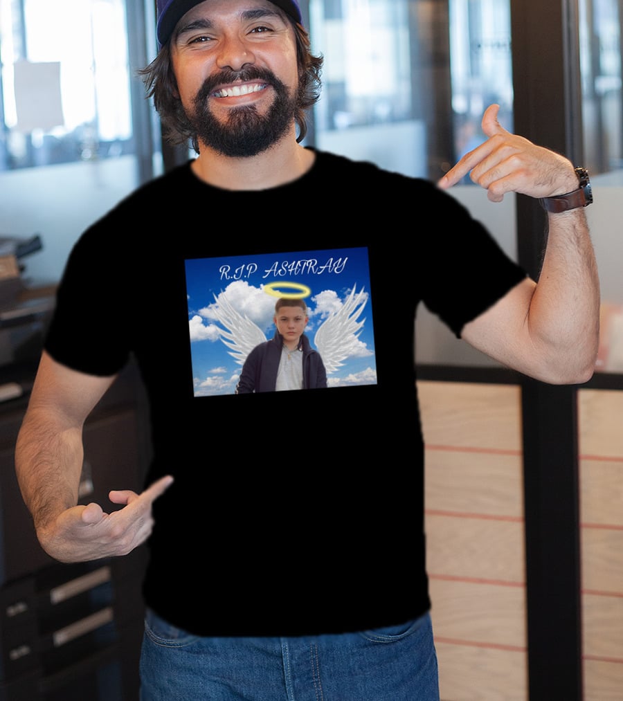 R.I.P. Ashtray Angel Wings Based Savage T-Shirt