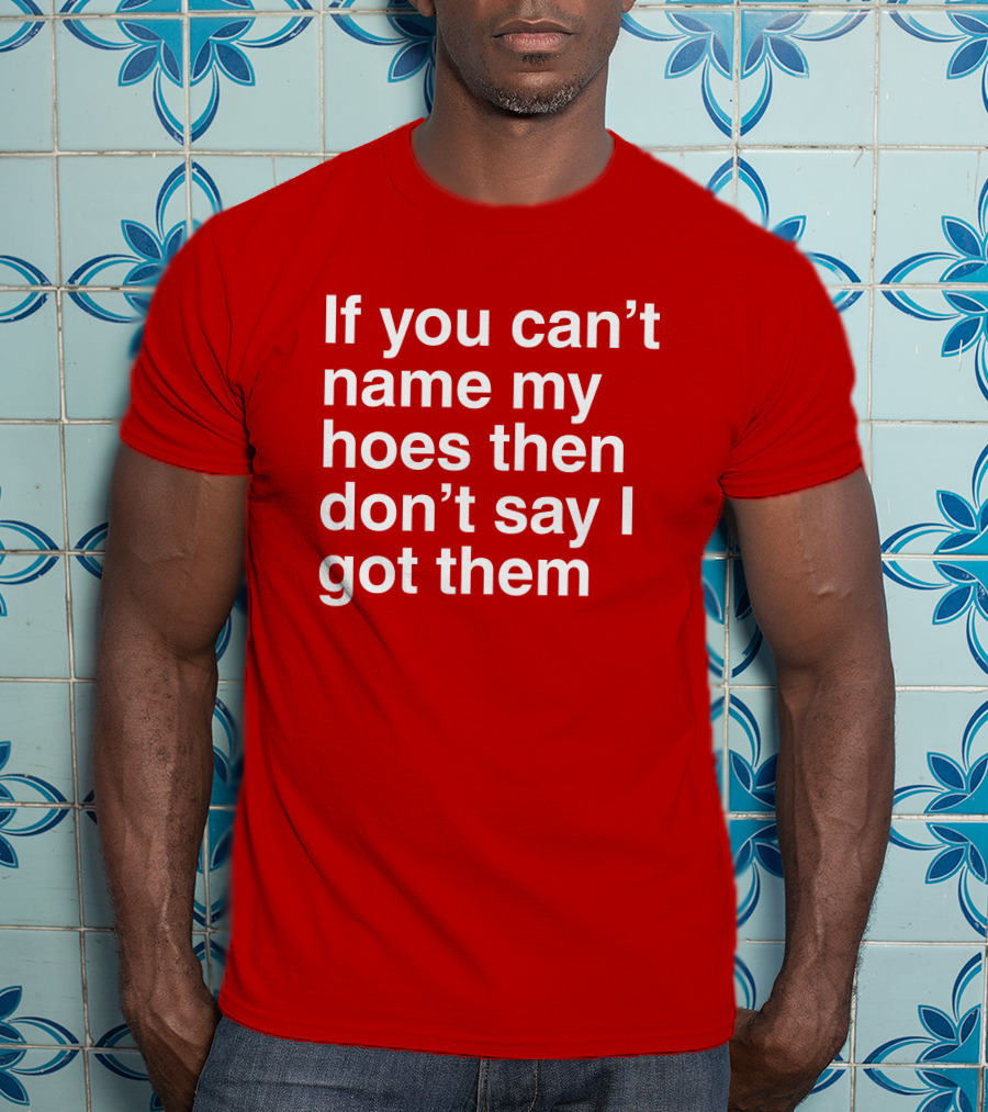 If You Can't Name My Hoes Then Don't Say I Got Them T-Shirt