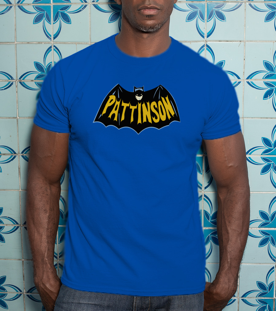 Pattinson Bat Logo Monochrome Comic T-Shirt