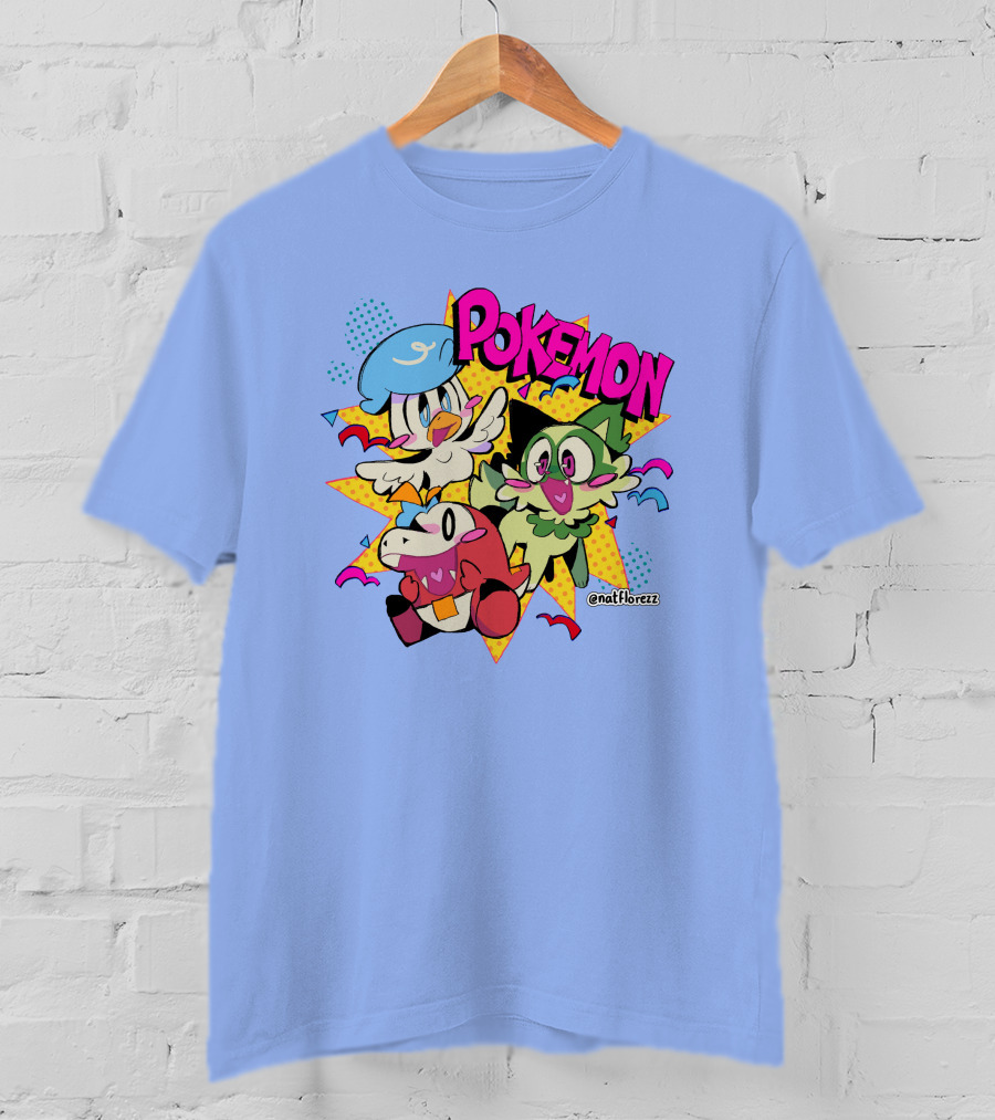 Natflorezz Pokemon Quaxly Sprigatito Fuecoco Characters T-Shirt