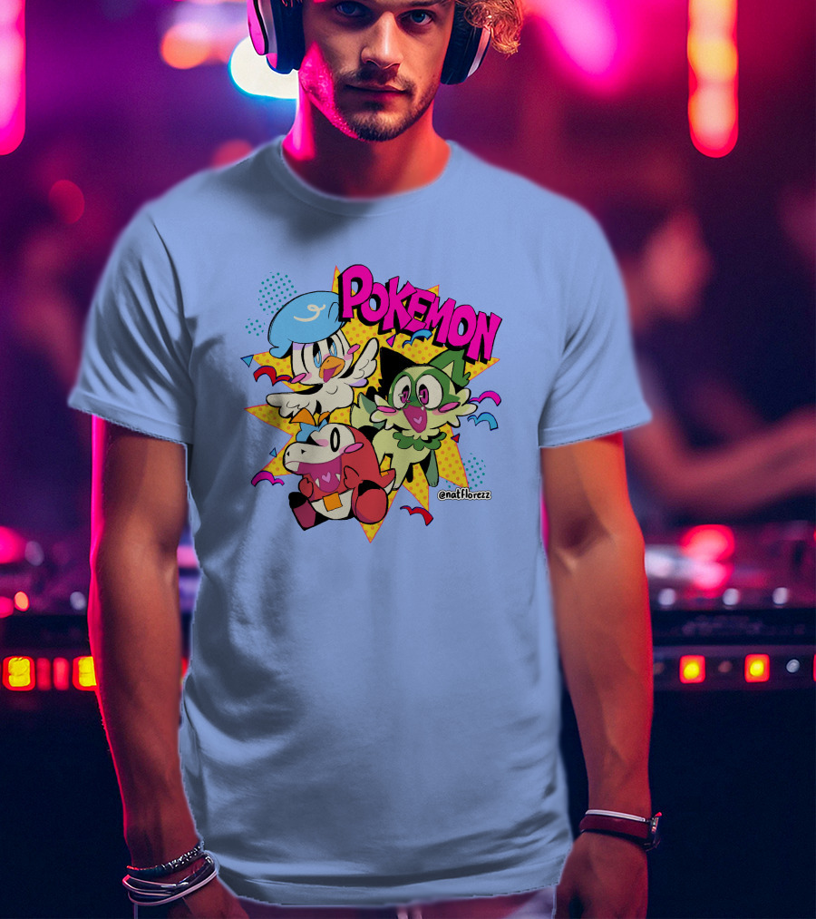 Natflorezz Pokemon Quaxly Sprigatito Fuecoco Characters T-Shirt