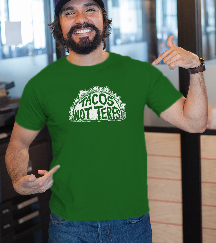 Dory Madness Tacos Not Terfs Green Background T-Shirt