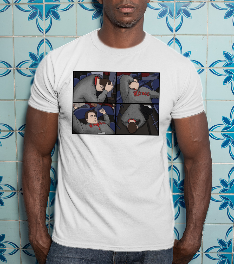 Wisconsin Sports Fan Meltdown Comic Strip Hank Lockwood T-Shirt