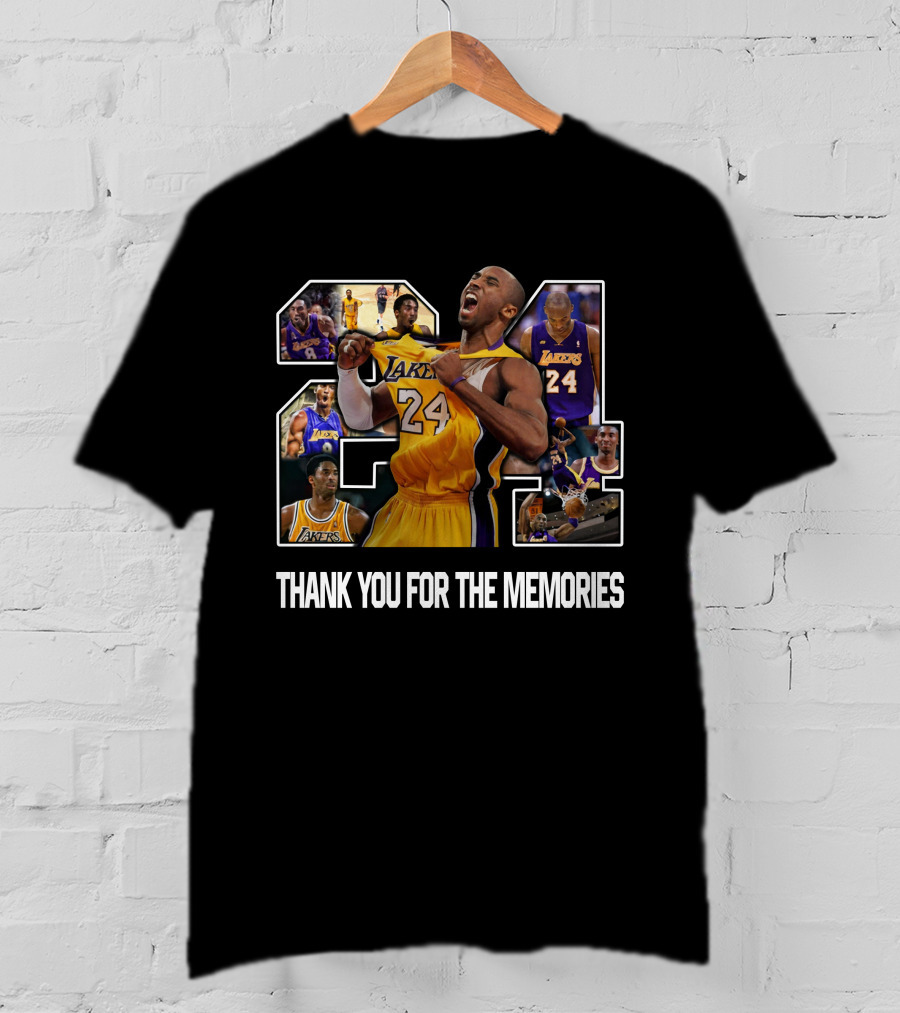 Kobe Bryant 24 Thank You For The Memories Lakers NBAcentral T-Shirt