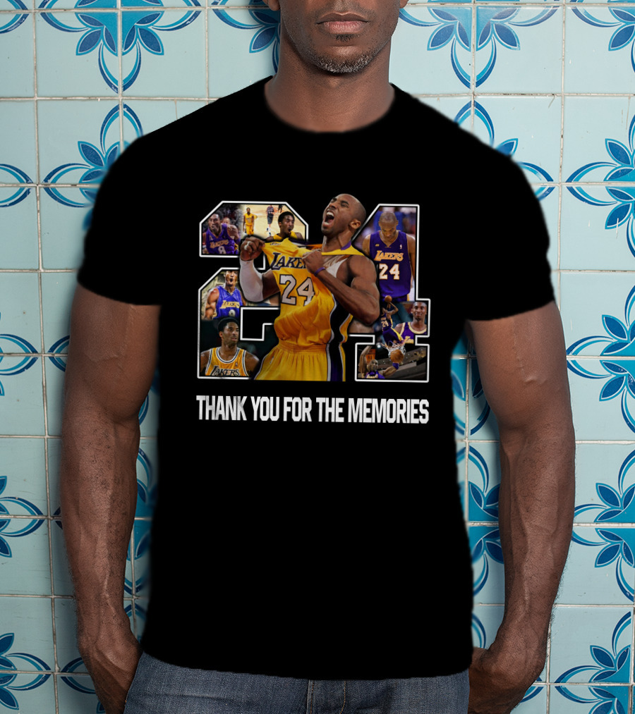 Kobe Bryant 24 Thank You For The Memories Lakers NBAcentral T-Shirt