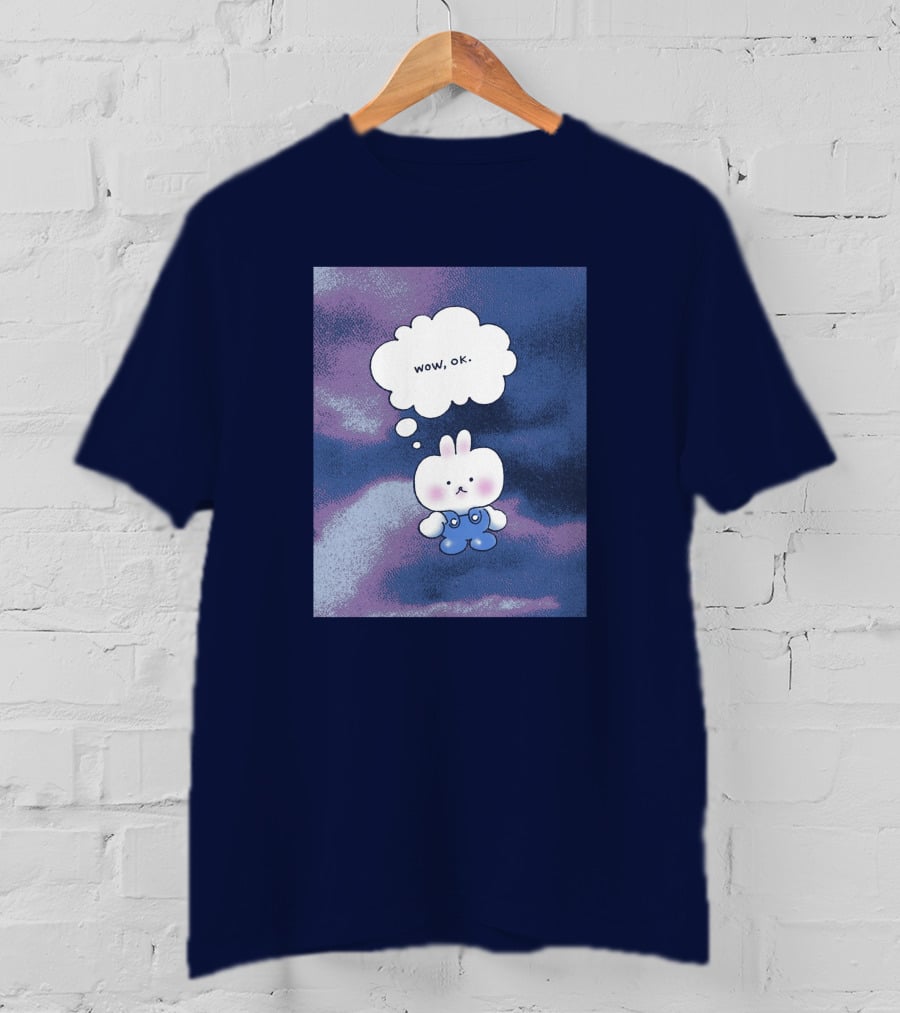 The Yetee Merch Wow Ok Thought Bubble Character T-Shirt