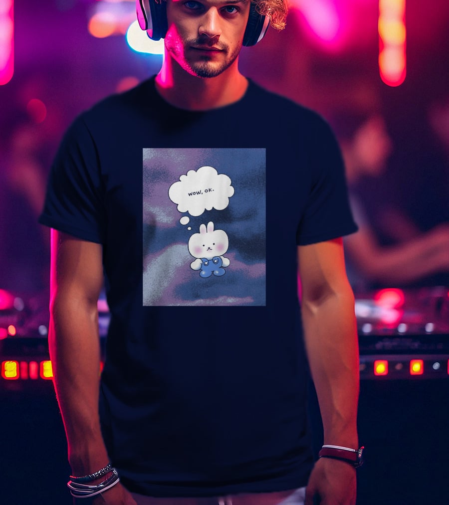 The Yetee Merch Wow Ok Thought Bubble Character T-Shirt