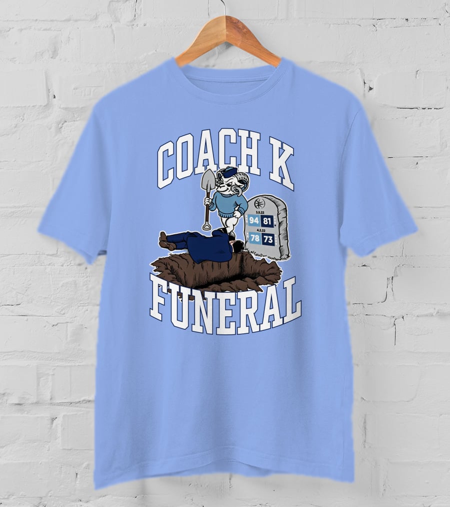Coach K Funeral 94 81 78 73 Dave Portnoy T-Shirt