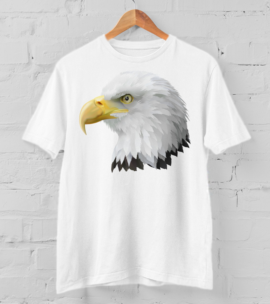 KingEagle Majestic Bald Eagle Head Detailed T-Shirt