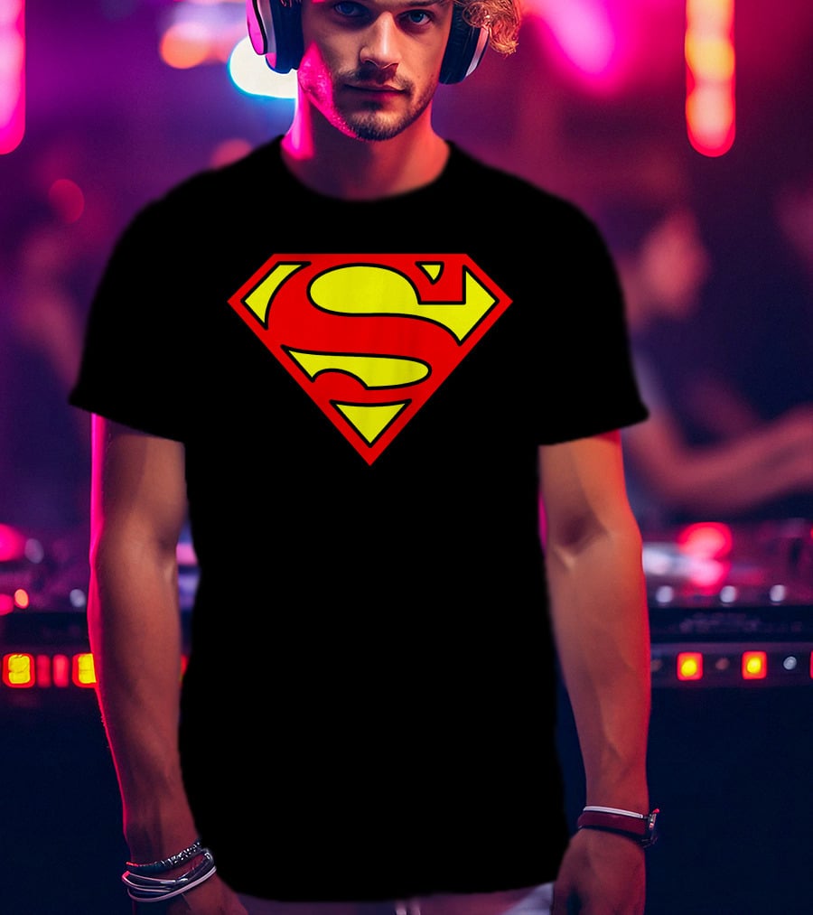 DC Comics Womens Superman Varsity Football S Shield T-Shirt