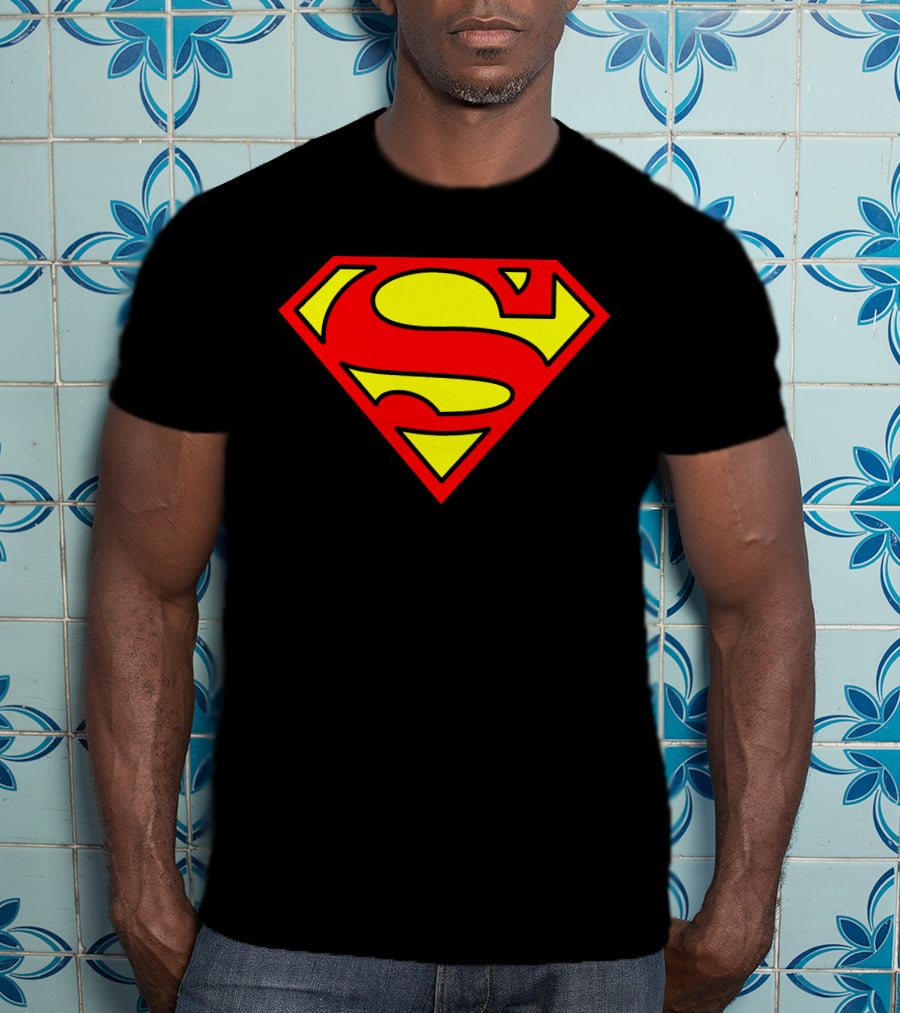 DC Comics Womens Superman Varsity Football S Shield T-Shirt