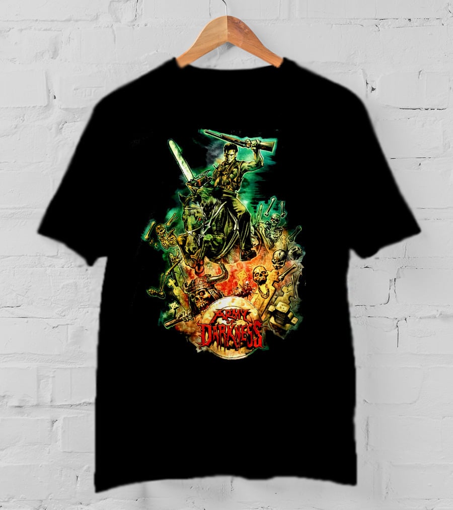 Army Of Darkness Battle Scene By Graham Humphreys T-Shirt