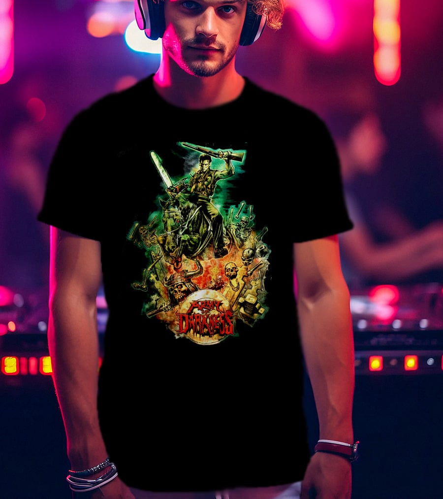 Army Of Darkness Battle Scene By Graham Humphreys T-Shirt