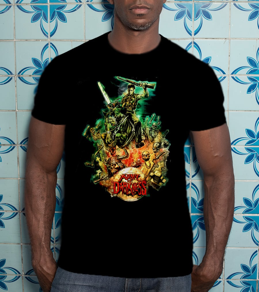 Army Of Darkness Battle Scene By Graham Humphreys T-Shirt
